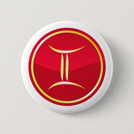 Gemini - Zodiac Signs Ronde Button 5,7 Cm (Voorkant)