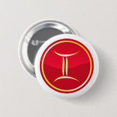 Gemini - Zodiac Signs Ronde Button 5,7 Cm (Voorkant /achterkant)