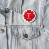 Gemini - Zodiac Signs Ronde Button 5,7 Cm (In situ)