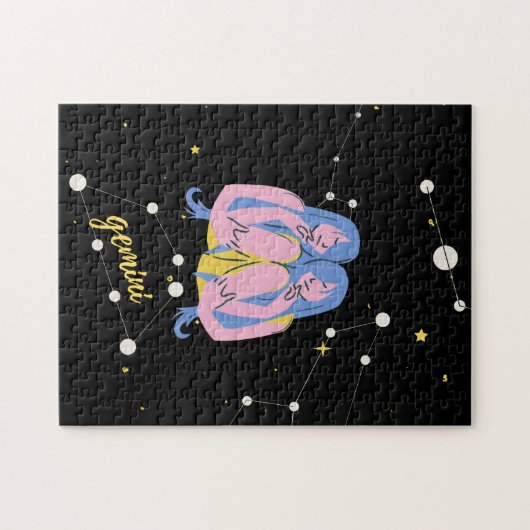 Gemini Zodiac Sing in space Legpuzzel (Horizontaal)