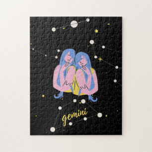 Gemini Zodiac Sing in space Legpuzzel
