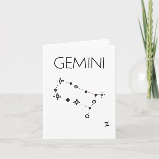 GEMINI zodiac star constellation blank card Bedankkaart (Voorkant)