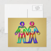 Gemini Zodiac Star Sign Color Line Briefkaart (Voorkant / Achterkant)