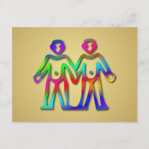 Gemini Zodiac Star Sign Color Line Briefkaart