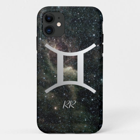 Gemini Zodiac Star Sign on Universe Case-Mate iPhone Case (Achterkant)