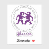 Gemini Zodiac Star Sign Traits Sticker (Vel)