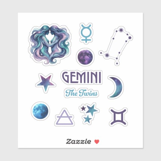 Gemini Zodiac Sticker Collection (Vel)