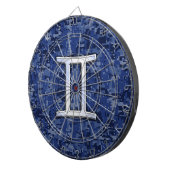 Gemini Zodiac Symbol Blue Digital Camouflage Dartbord (Voorkant Rechts)
