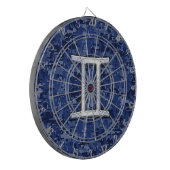 Gemini Zodiac Symbol Blue Digital Camouflage Dartbord (Voorkant Links)