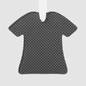 Gemini Zodiac Symbol Charcoal Carbon Fiber Print Ornament (achterkant)