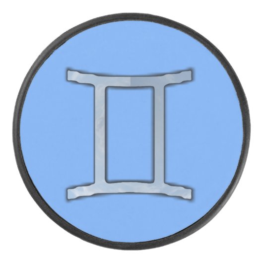 Gemini Zodiac Symbol Element van Kenneth Yoncich Hockey Puck (Voorkant)