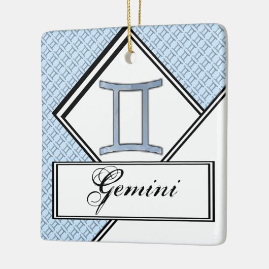 Gemini Zodiac Symbol Element van Kenneth Yoncich Keramisch Ornament (Links)