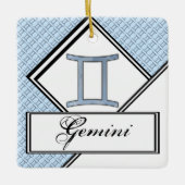 Gemini Zodiac Symbol Element van Kenneth Yoncich Keramisch Ornament (Voorkant)
