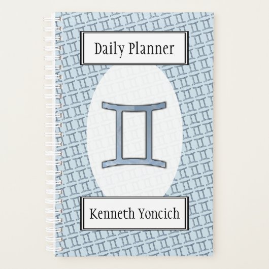 Gemini Zodiac Symbol Element van Kenneth Yoncich Planner (Voorkant)