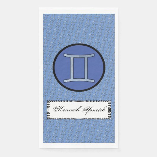 Gemini Zodiac Symbol Element van Kenneth Yoncich Servet (Voorkant)