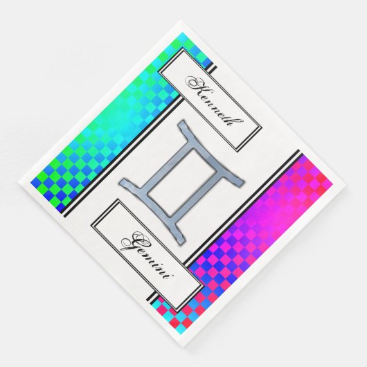 Gemini Zodiac Symbol Element van Kenneth Yoncich Servetten (Hoek)