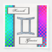 Gemini Zodiac Symbol Element van Kenneth Yoncich Servetten (Voorkant)