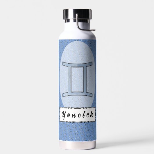 Gemini Zodiac Symbol Element van Kenneth Yoncich Waterfles (Links)