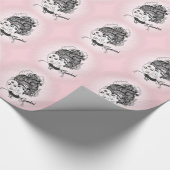 Gemini Zodiac Symbol en Sign Pink Cadeaupapier (Hoek)