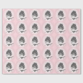 Gemini Zodiac Symbol en Sign Pink Cadeaupapier (Vlak)