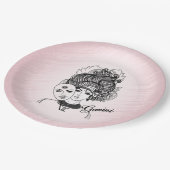 Gemini Zodiac Symbol en Sign Pink Papieren Bordje (Gekanteld)