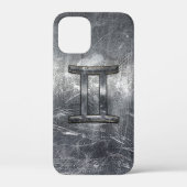 Gemini Zodiac Symbol in Grunge Distress Style Case-Mate iPhone Case (Achterkant)