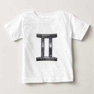Gemini Zodiac Symbol in Grunge Distressed Style