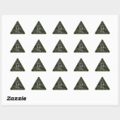 Gemini Zodiac Symbol op Green Digital Camouflage Sticker (Vel)