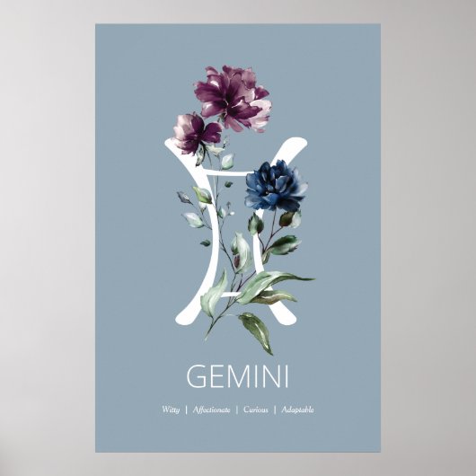 Gemini Zodiac Symbol Poster (Voorkant)