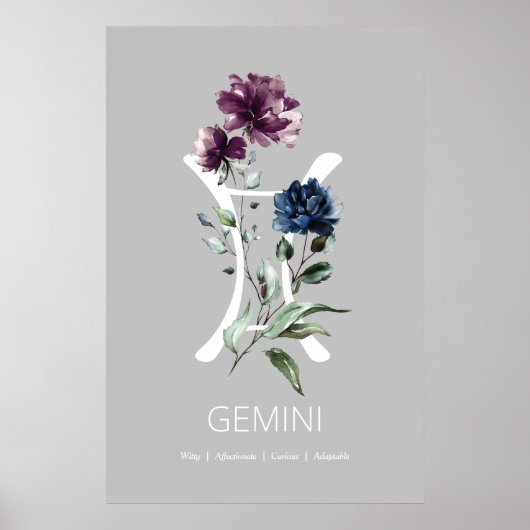 Gemini Zodiac Symbol Poster (Voorkant)