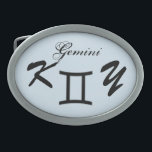 Gemini Zodiac Symbol Standard van Kenneth Yoncich Gesp<br><div class="desc">Gemini Zodiac Symbol Standard,  Belt Buckle. Afbeeldingen Copyright (C) Kenneth Kenji Yoncich. Alle rechten voorbehouden.</div>