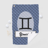 Gemini Zodiac Symbol Standard van Kenneth Yoncich Golfhanddoek (Insitu)