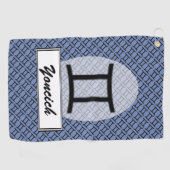 Gemini Zodiac Symbol Standard van Kenneth Yoncich Golfhanddoek (Horizontaal)