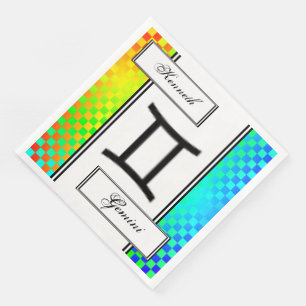 Gemini Zodiac Symbol Standard van Kenneth Yoncich Servet