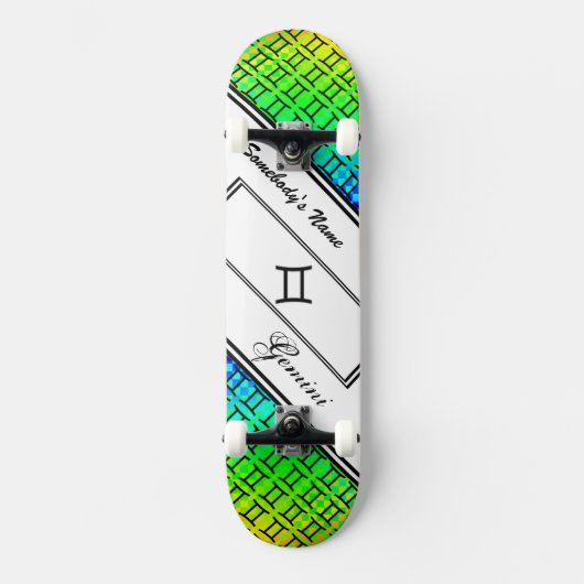 Gemini Zodiac Symbol Standard van Kenneth Yoncich Skateboard (Voorkant)