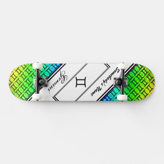 Gemini Zodiac Symbol Standard van Kenneth Yoncich Skateboard (Horizontaal)
