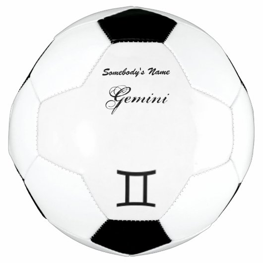 Gemini Zodiac Symbol Standard van Kenneth Yoncich Voetbal (Voorkant)