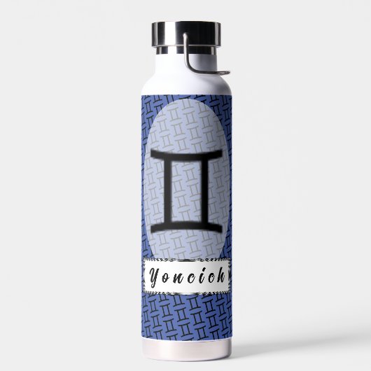 Gemini Zodiac Symbol Standard van Kenneth Yoncich Waterfles (Links)