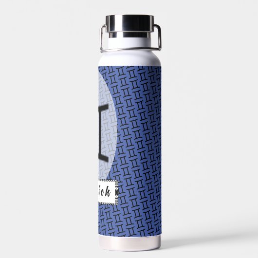 Gemini Zodiac Symbol Standard van Kenneth Yoncich Waterfles (Achterkant)