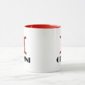Gemini Zodiac Symbool Designer Mok in rood (Midden)