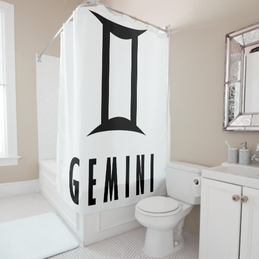 Gemini zodiac-teken douchegordijn (In situ)