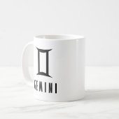 Gemini zodiac-teken koffiemok (Voorkant links)