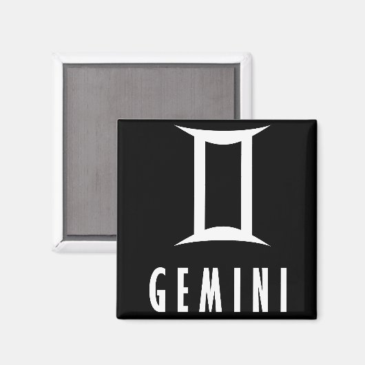 Gemini zodiac-teken magneet (Voorkant / Achterkant)