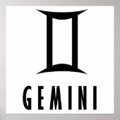 Gemini zodiac-teken poster (Voorkant)