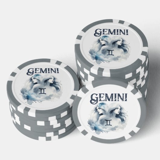 Gemini Zodiac teken thema verjaardagsfeestje Poker Chips (Opstapeling)