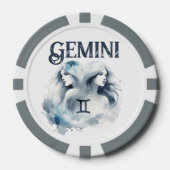 Gemini Zodiac teken thema verjaardagsfeestje Poker Chips (Voorkant)