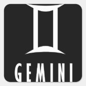 Gemini zodiac-teken vierkante sticker (Voorkant)