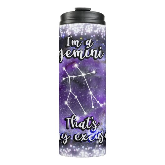 Gemini Zodiac Thermal Tumbler Thermosbeker (Voorkant)