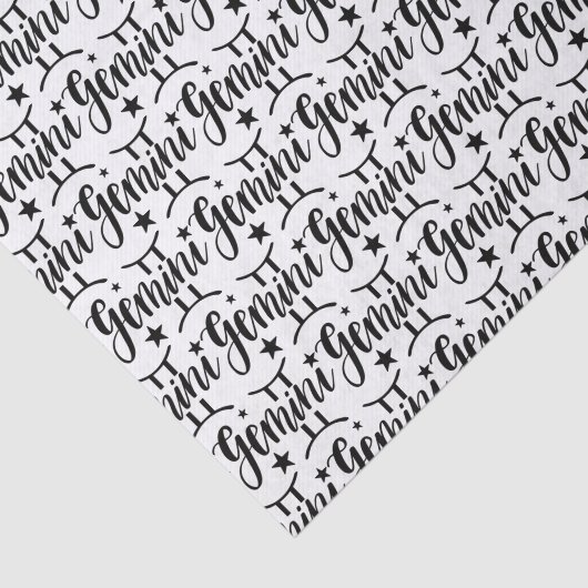 Gemini Zodiac Tissue Paper Tissuepapier (Detail)