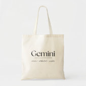 Gemini Zodiac Tote Tas (Voorkant)
